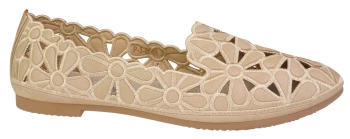 Baleriny Damskie Skotnicki beżowe półbuty damskie DP-3-0568BE