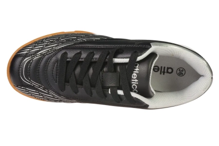 Halówki męskie czarno szare obuwie halowe Atletico M7336-2420BLSI