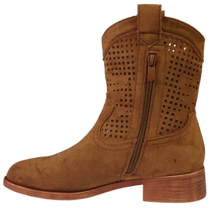 Zamszowe kowbojki damskie Skotnicki DB-3-Y83KH brązowe