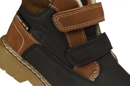 Zimowe buty dziecięce American Club trapery dziecięce CES143/23BL czarne