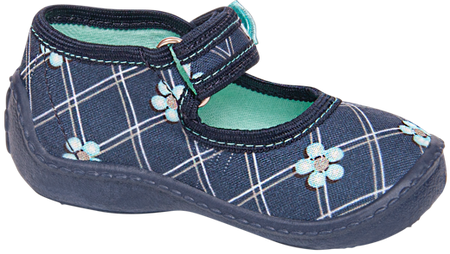 Tenisówki dziecięce na rzep kapcie do przedszkola Viggami EMMA granatowe