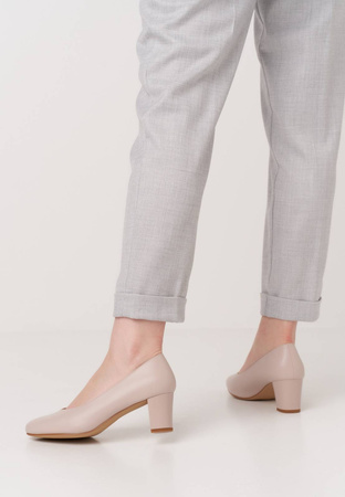 Półbuty damskie Sergio Leone DPB177JSZPU cieliste