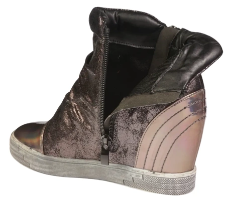 Buty przejściowe damskie Sergio Leone D28875SR srebrne