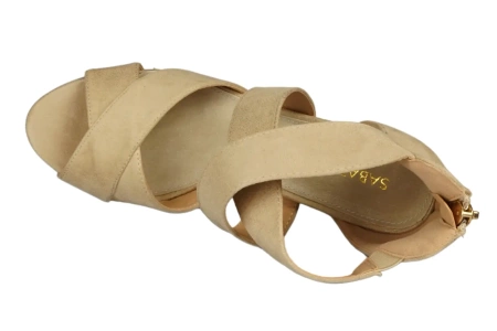 Eleganckie sandały damskie Sabatina DDM19-31BE beżowe