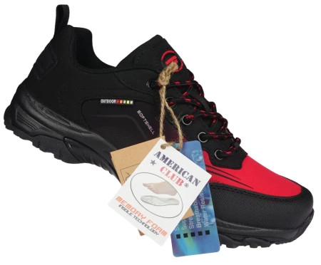Młodzieżowe buty trekkingowe softshell American Club WT218RE czerwone