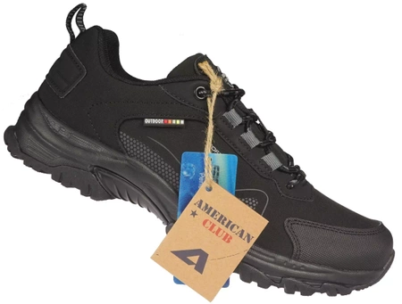 Męskie buty trekkingowe American Club WT-171/24 czarne buty sportowe