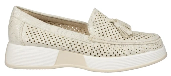 Lekkie przewiewne mokasyny damskie Sergio Leone DMK096HJBE beżowe