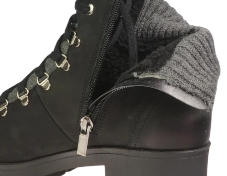 Buty zimowe damskie Bratbut-Natalii D292CZNU czarne