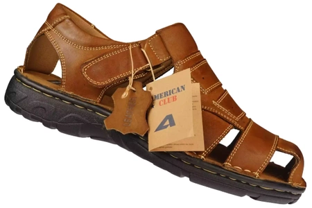 Sandały męskie American Club MCY-80BR brązowe