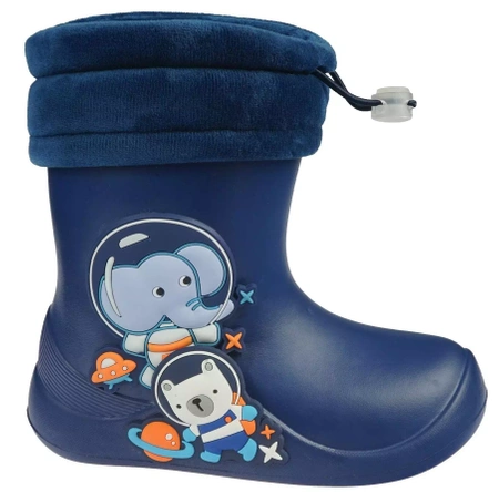 Kalosze dziecięce, piankowe kalosze dziecięce Apawwa BJ370NA granatowe