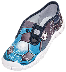 Tenisówki dziecięce Viggami RADEK niebieskie kacie chłopięce wsuwane