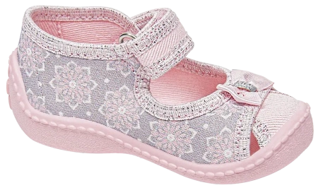 Tenisówki dziecięce Viggami kapcie dziewczęce na rzep Ewelinka różowe