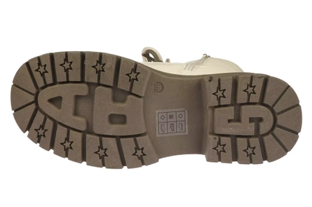 Damskie buty zimowe trapery Skotnicki DB-3-1335LBE beżowe