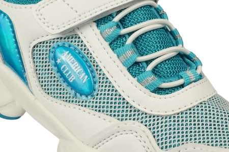 Dziecięce buty sportowe American Club BRL16WHBU biało-niebieskie