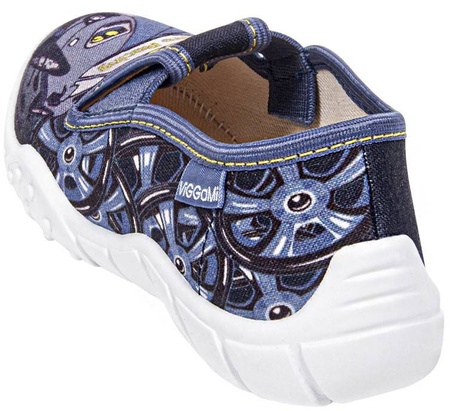 Tenisówki dziecięce Viggami Leo Druk szare kapcie chłopięce wsuwane