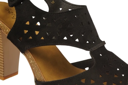 Eleganckie Sandały damskie Sergio Leone DSK858CZMI czarne