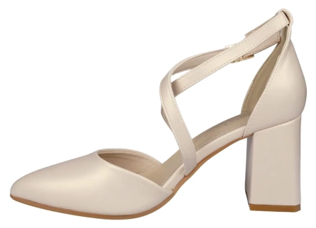 Eleganckie sandały damskie Sergio Leone w kolorze beżowym DSK840BEPE