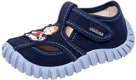 Tenisówki dziecięce Viggami TUBIŚ OZDOBA granatowe kacie chłopięce