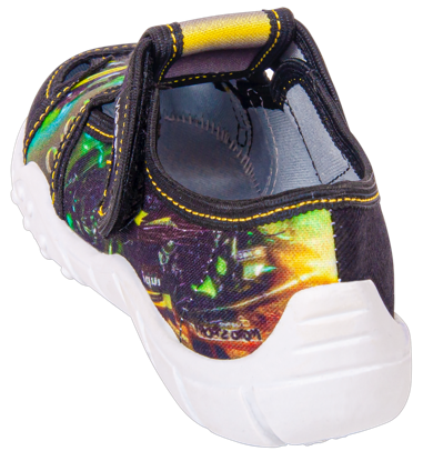 Tenisówki dziecięce Viggami ADAŚ MOTOR czarne kacie chłopięce na rzep