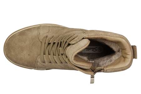 Damskie buty zimowe trapery Skotnicki ze skóry naturalnej DB-3-1379CA