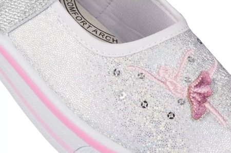 Tenisówki dziecięce American Club BTEN-135LTGY szare wsuwane