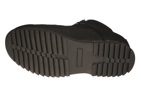 Zimowe skórzane buty męskie American Club MCY92/23BL czarne