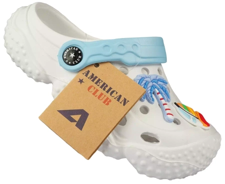 Dziecięce klapki basenowe American Club NH-130/24 białe