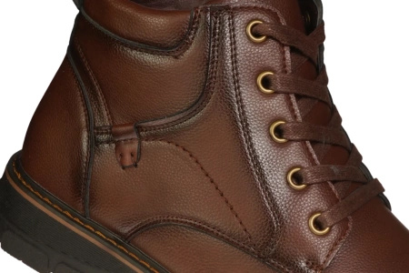 Męskie trzewiki zimowe ocieplane Skotnicki MB-4-0758BR brązowe