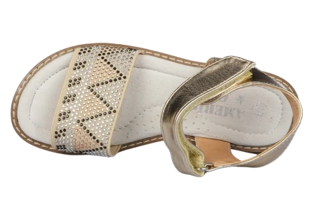 Sandały dziecięce American Club BGC08/20GO złote