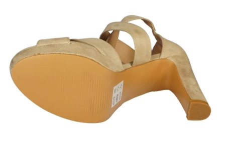 Eleganckie sandały damskie Sabatina DDM19-31BE beżowe