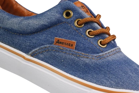 Tenisówki dziecięce American Club CLH18-NJ04-4DKJE jeansowe