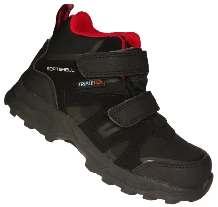 Dziecięce buty zimowe American Club BSN32BLRE czarno-czerwone