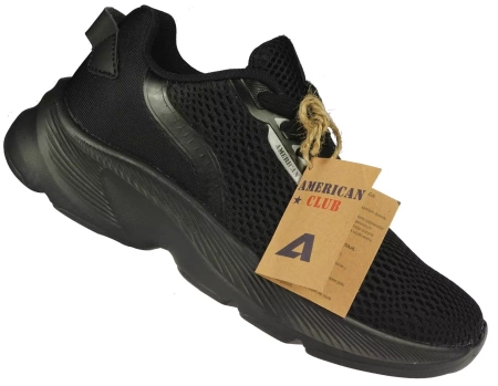 Młodzieżowe buty sportowe American Club DRL101/23BL czarne