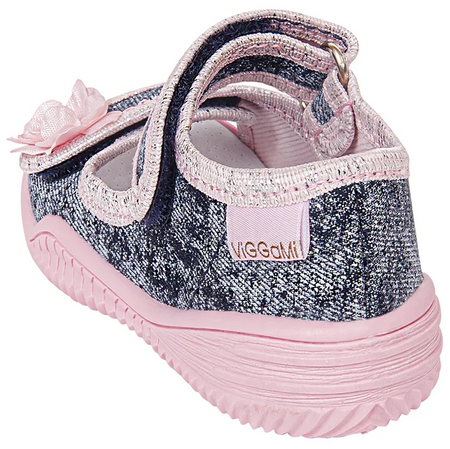 Tenisówki dziecięce Viggami EMILKA OZDOBA szare sandałki dziewczęce