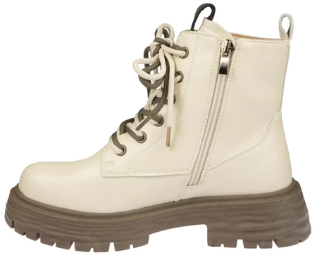 Damskie buty zimowe trapery Skotnicki DB-3-1335LBE beżowe