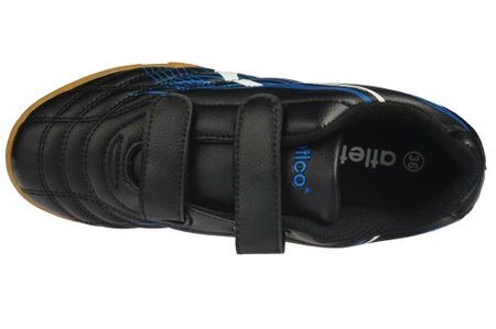 Halówki dziecięce czarno niebieskie obuwie halowe Atletico C7336-2412-VBLBU