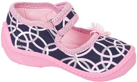 Tenisówki dziecięce Viggami TOLA różowe kapcie dziewczęce na rzep
