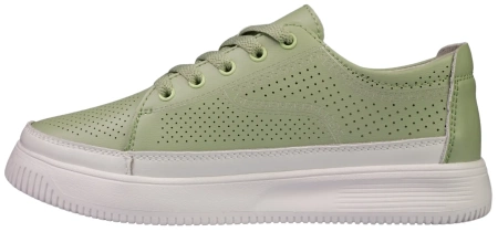 Skórzane buty sportowe damskie Sergio Leone DSP020ZI zielone