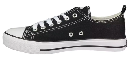 Tenisówki męskie nadwymiarowe czarne American Club NLH-03BL