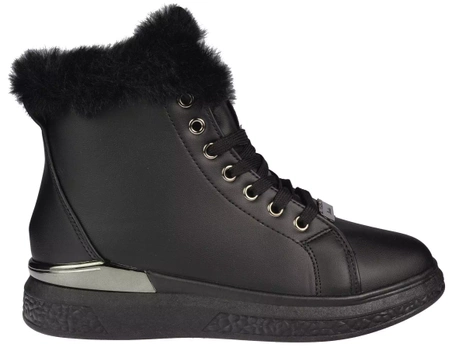 Damskie buty zimowe botki zimowe Jomix D6977-1BL