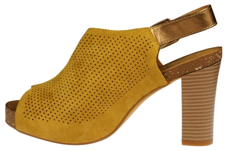 Eleganckie Sandały damskie Sergio Leone DSK855ZOMI żółte