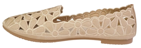 Baleriny Damskie Skotnicki beżowe półbuty damskie DP-3-0568BE