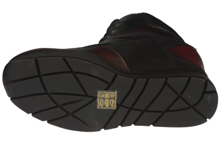 Buty przejściowe damskie Sergio Leone D27132CZBO czarno bordowe