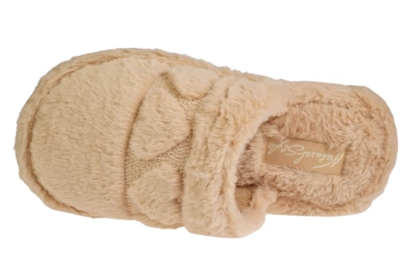 Damskie pantofle zimowe Meteor DV269 w kolorze beżowym