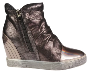 Buty przejściowe damskie Sergio Leone D28875SR srebrne