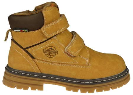 Zimowe buty dziecięce American Club trapery dziecięce CXD99/23CA brązowe