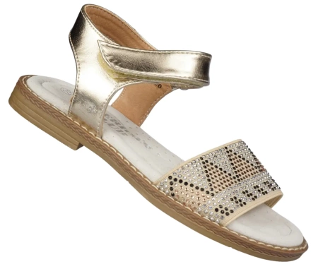 Sandały dziecięce American Club BGC08/20GO złote