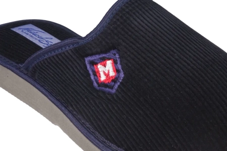 Męskie pantofle tekstylne Meteor MV251NA szymon sztruks granatowe