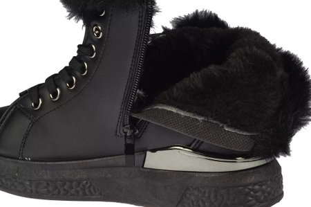 Damskie buty zimowe botki zimowe Jomix D6977-1BL