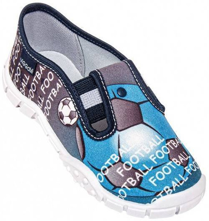 Tenisówki dziecięce Viggami RADEK niebieskie kacie chłopięce wsuwane